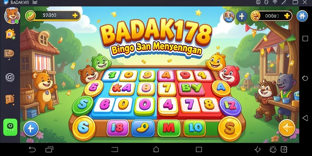 Tampilan utama gameplay Bingo di BADAK178 yang seru dan interaktif.