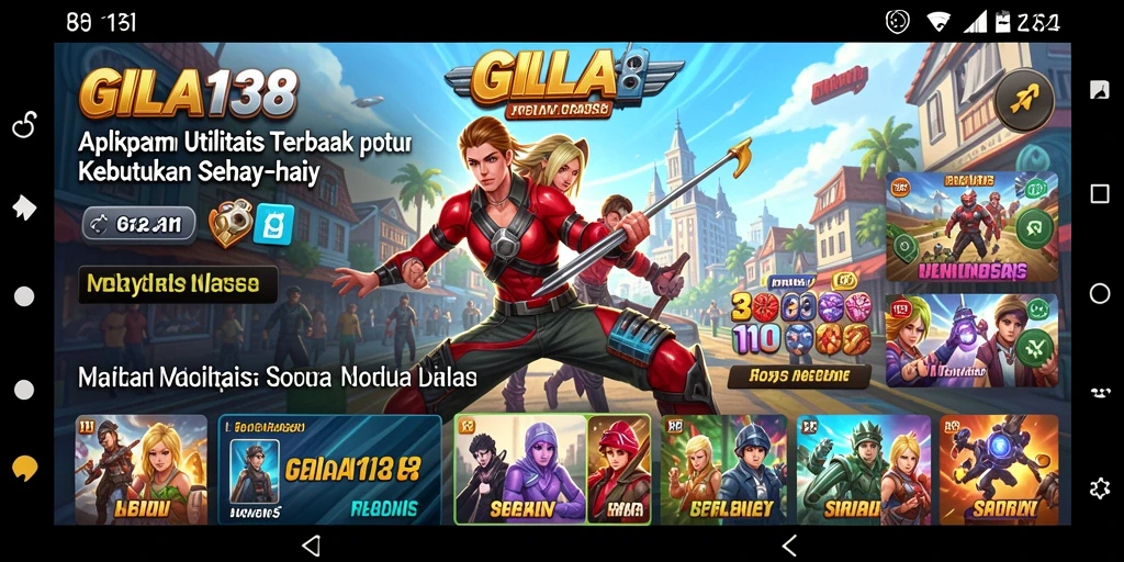 Screenshot GILA138 yang menampilkan antarmuka aplikasi utilitas.
