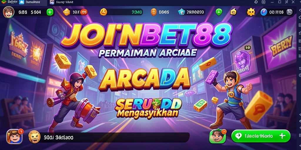 Screenshot menunjukkan aksi seru dalam gameplay Arcade.