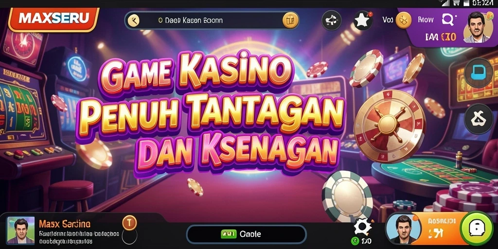 Tampilan menarik dari permainan kasino di MAXSERU.