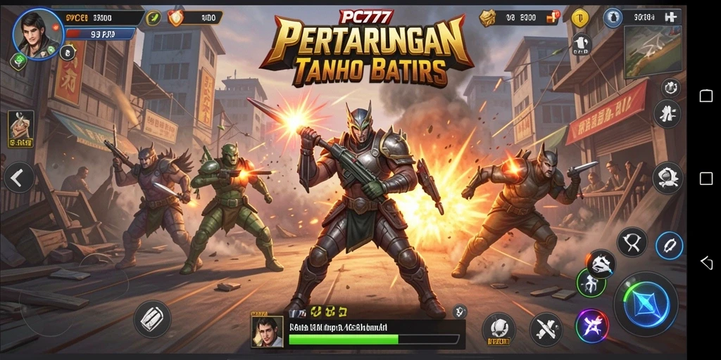 Tangkapan layar dari gameplay seru PC777 dengan pertarungan intens.