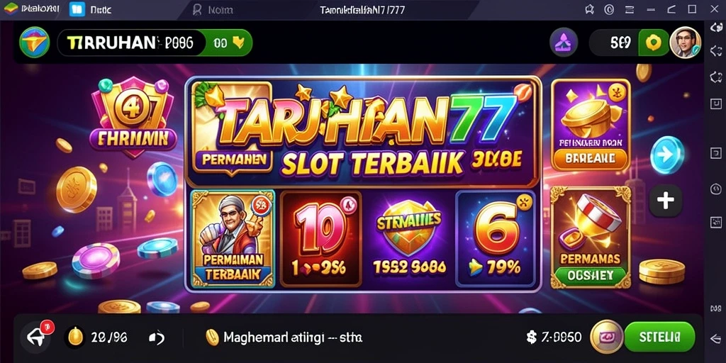 Menampilkan gameplay menarik dari TARUHAN77 dengan tema slot yang seru.