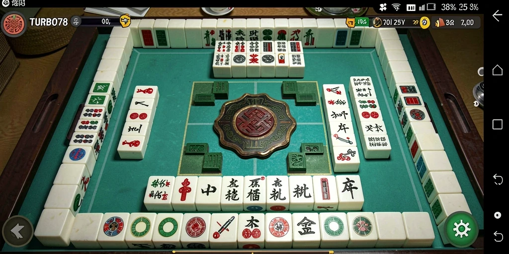 Tampilan menarik TURBO78 saat bermain Mahjong di layar.