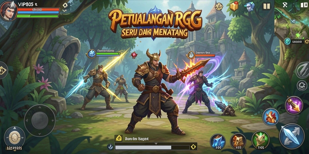 Tangkapan layar dari gameplay VIP805 yang menampilkan aksi RPG yang mendebarkan.