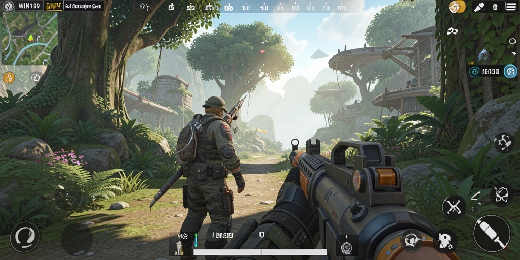 Tangkapan layar gameplay WIN199 yang penuh aksi dan strategi TPS.
