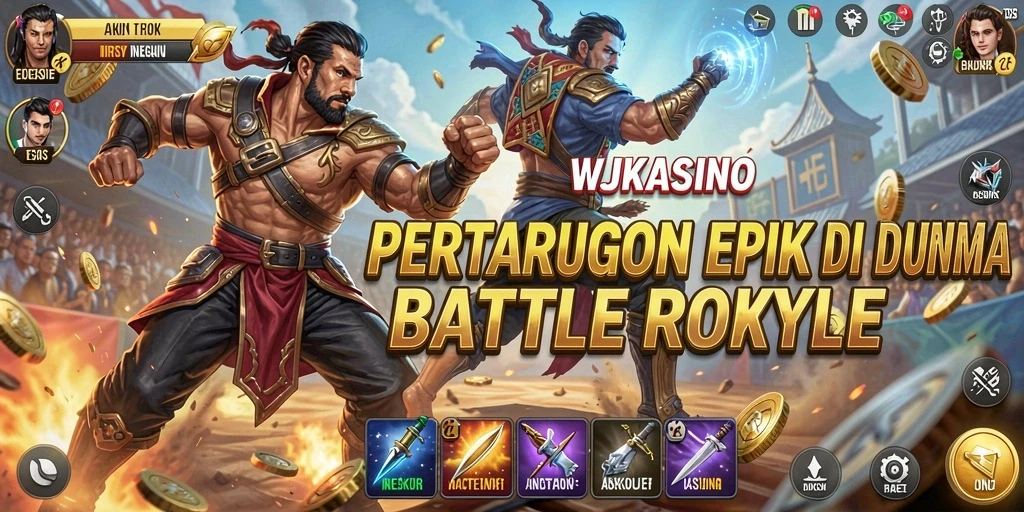 Tampilan gameplay seru dari WJKASINO di arena Battle Royale.
